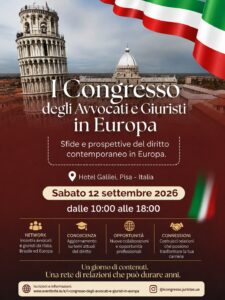 Congresso Avvocati e Giuristi in Europa | 12 Settembre 2026